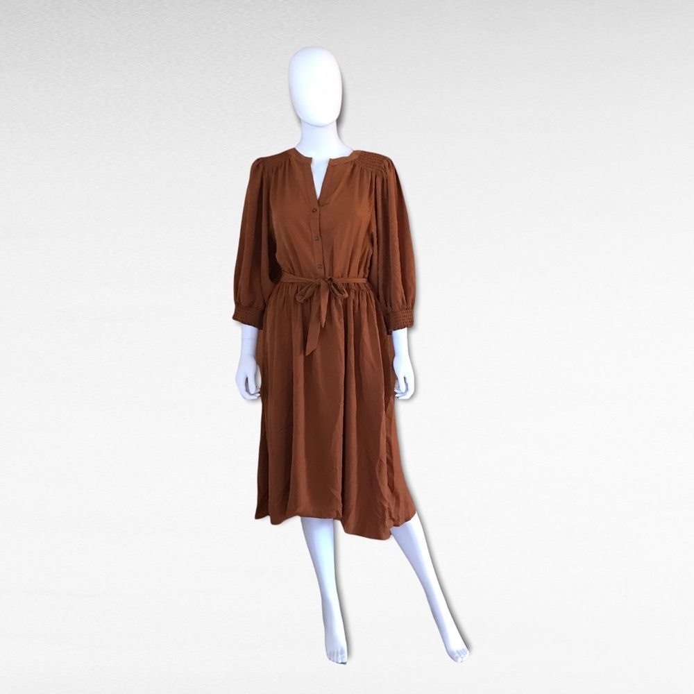 The Korner Camel Knee Length Dress